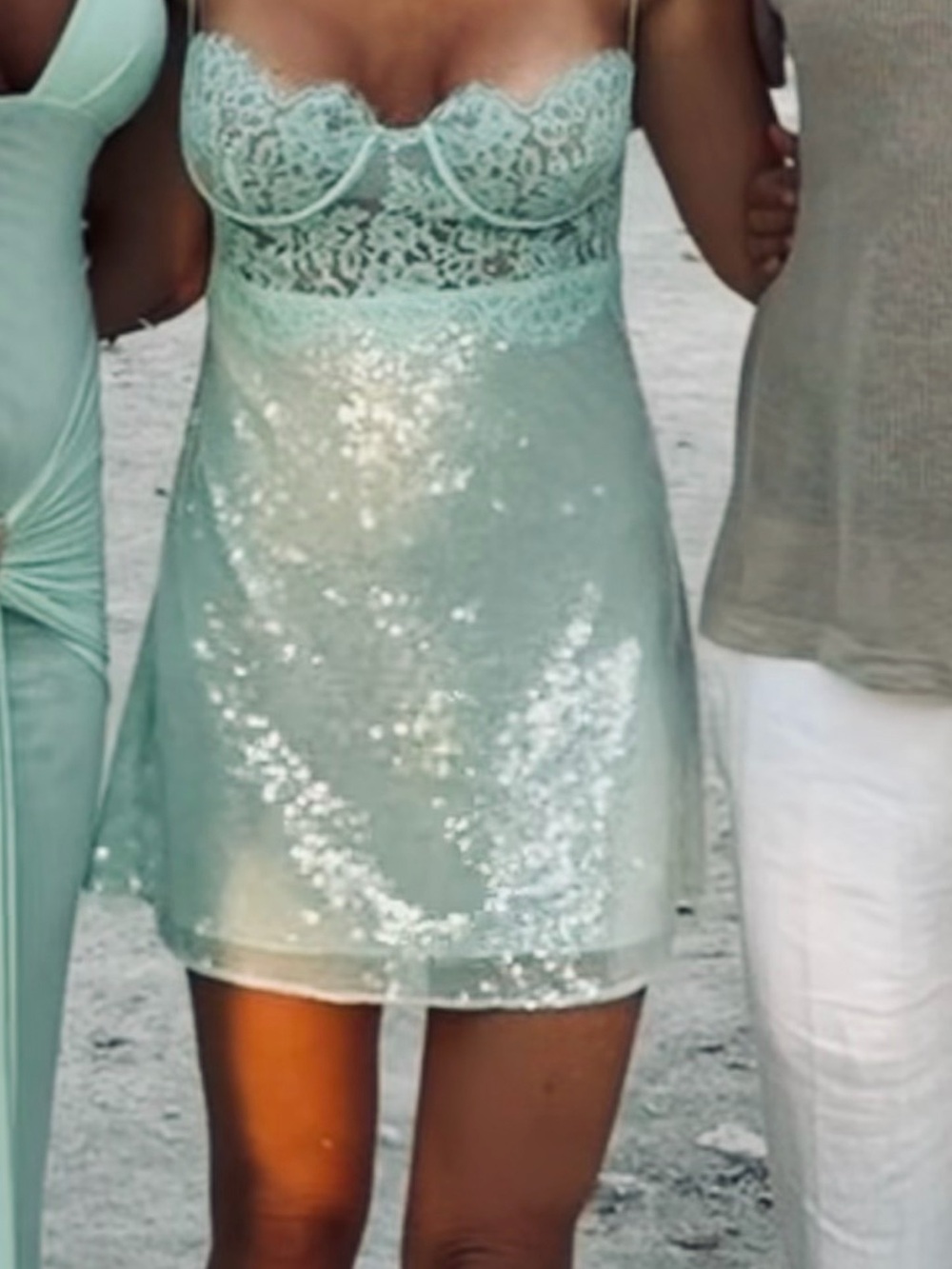 Retrofete mint sequin mini - Picture 3 of 4